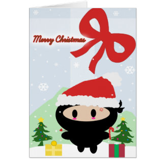 Carte de Noël Kawaii Ninja