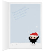 Carte de Noël Kawaii Ninja (Intérieur (Droit))