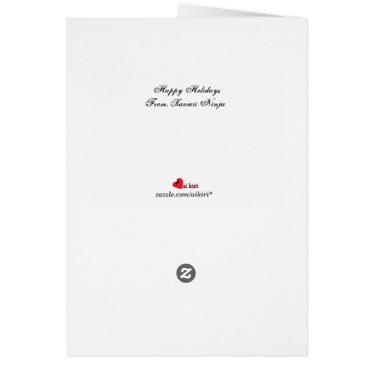 Carte de Noël Kawaii Ninja (Dos)