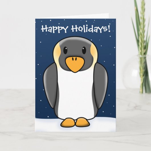 Carte de Noël Kawaii Penguin (Devant)