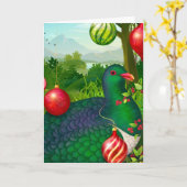 Carte de Noël Kereru (Fleur jaune)