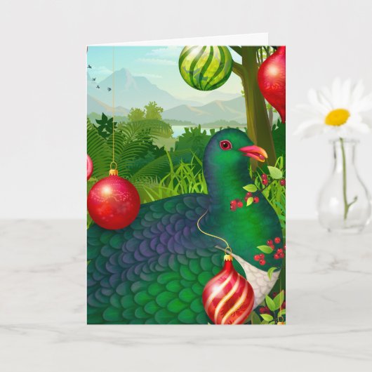 Carte de Noël Kereru (Petite plante)