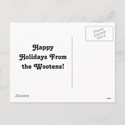 Carte de Noël Kim et Josh (Dos)