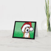 Carte de Noël KiniArt Goldendoodle (Devant)
