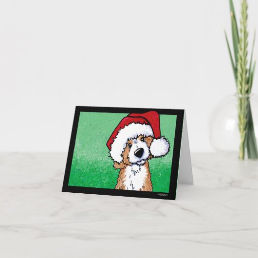 Carte de Noël KiniArt Goldendoodle (Devant)