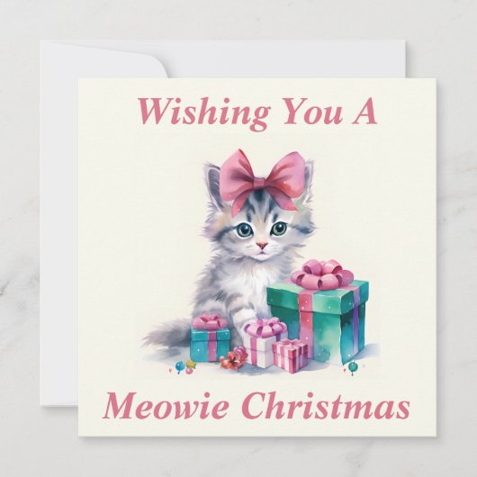 Carte de Noël Kitty (Devant)