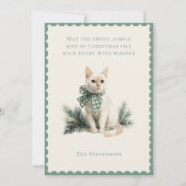 Carte de Noël Kitty Cat avec pin plat (Devant)