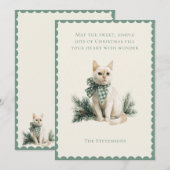 Carte de Noël Kitty Cat avec pin plat (Devant / Derrière)
