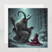 Carte de Noël Krampus Flat (Devant / Derrière)