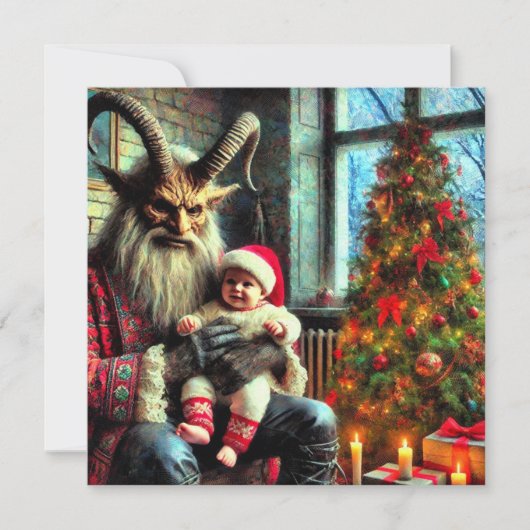 Carte de Noël Krampus Flat (Devant)