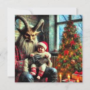 Carte de Noël Krampus Flat