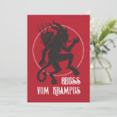 Carte de Noël Krampus Gruss Vom Krampus (Debout devant)