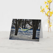 Carte de Noël "La pause de février" (Fleur jaune)