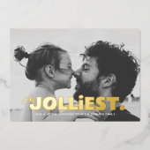 Carte de Noël la plus belle photo de Foil (Recto)