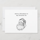 Carte de Noël la plus drôle préférée du Père Noël  (Devant)