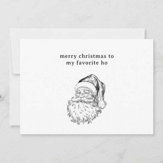 Carte de Noël la plus drôle préférée du Père Noël  (Devant)