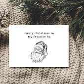 Carte de Noël la plus drôle préférée du Père Noël 