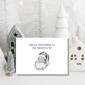 Carte de Noël la plus drôle préférée du Père Noël 