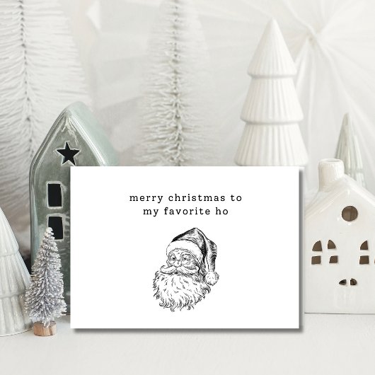 Carte de Noël la plus drôle préférée du Père Noël 