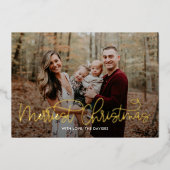 Carte de Noël la plus joyeuse avec écriture de han (Recto)