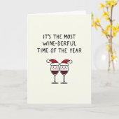 Carte de Noël la Plus Merveilleuse avec du Vin (Fleur jaune)
