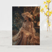 Carte de Noël - La saison de l'étincelle (Fleur jaune)