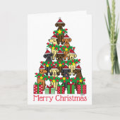 Carte de Noël Labrador Arbre de Noël (Devant)