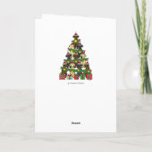 Carte de Noël Labrador Arbre de Noël Rouge (Dos)