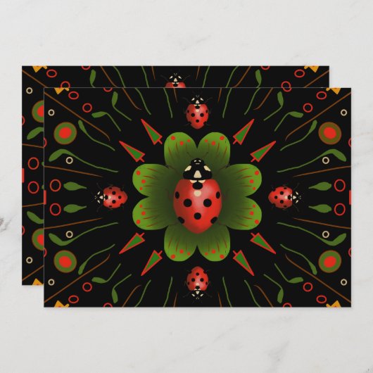Carte de Noël Ladybug (Devant / Derrière)