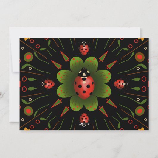 Carte de Noël Ladybug (Dos)