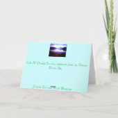 Carte de Noël, Lake McDonald Glacier NP (Dos)