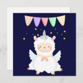 Carte de Noël lama (Devant / Derrière)