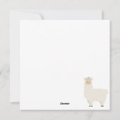 Carte de Noël lama (Dos)