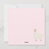 Carte de Noël Lama (Dos)