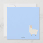 Carte de Noël lama (Dos)