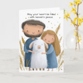 Carte de Noël "L'amour d'un berger" (Fleur jaune)