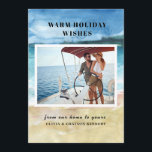 Carte de Noël Land & Sea Photo Beach<br><div class="desc">Carte de Noël de plage Land & Sea - Ajoutez simplement votre photo préférée et modifiez notre texte pour rendre cette carte de Noël unique modèle à vous. Card dispose d'une plage d'aquarelle magnifique et arrière - plan de mer pour compléter votre belle photo.</div>