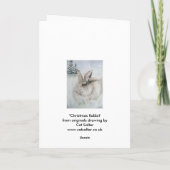 Carte de Noël - Lapin d'hiver (Dos)