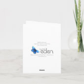 Carte de Noël lapin en bois de neige (Dos)