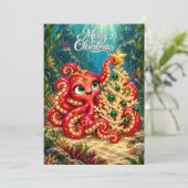 Carte de Noël – L'arbre de corail enchanté d'Eva (Debout devant)