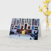 Carte de Noël "Le Concourse du Rockefeller Center" (Fleur jaune)