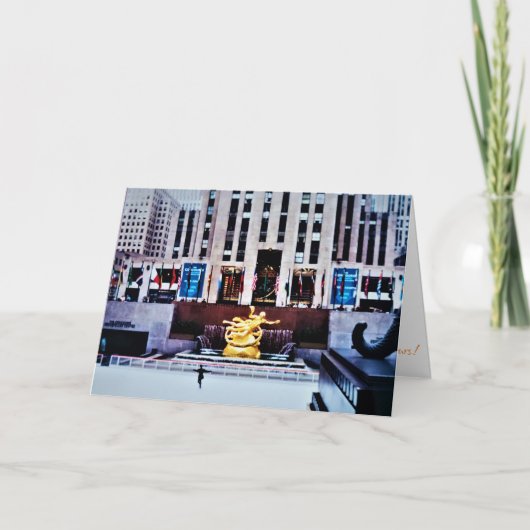 Carte de Noël "Le Concourse du Rockefeller Center" (Devant)