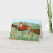 Carte de Noël léopard (Devant)