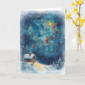 Carte de Noël - Les voeux se réalisent (Fleur jaune)