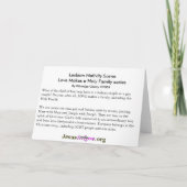 Carte de Noël lesbienne (Dos)