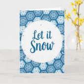 Carte de Noël Let It Snow (Fleur jaune)