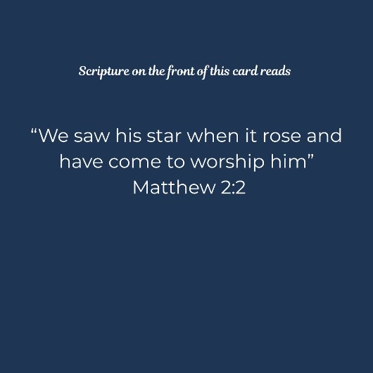 Carte de Noël - L'étoile de Bethléem & Hommes Sage