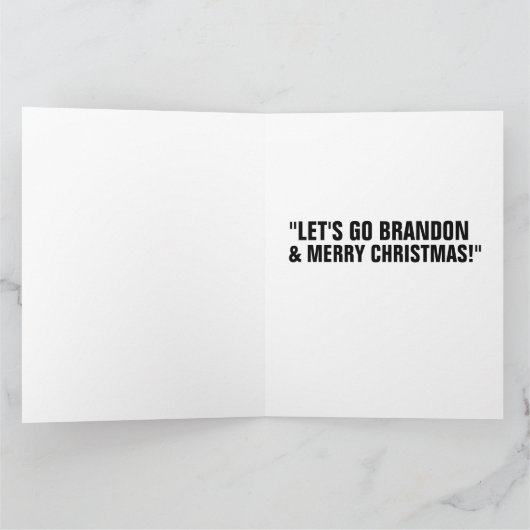 CARTE DE NOËL LET'S GO BRANDON PÈRE NOËL (Intérieur)