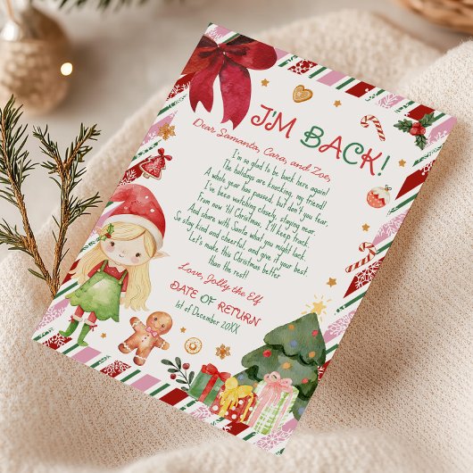 Carte de Noël Lettre de Lutin