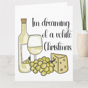 Carte de Noël liée au vin
